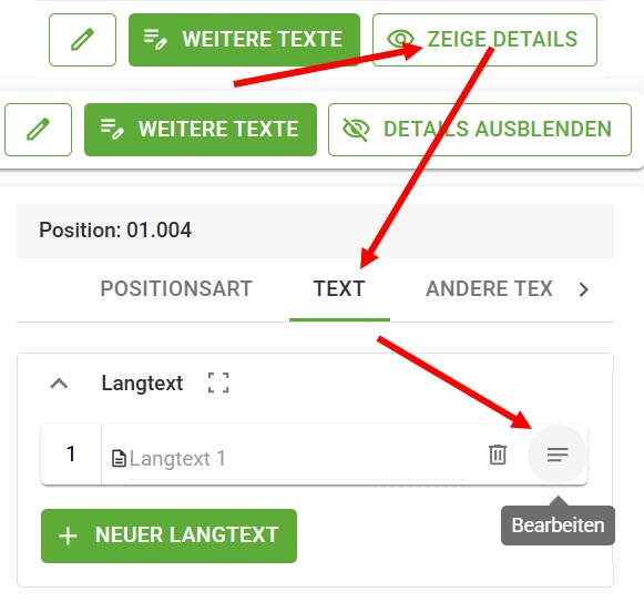 Benutzereinstellungen_Allgemein_Langtext unter Zeige Details anzeigen