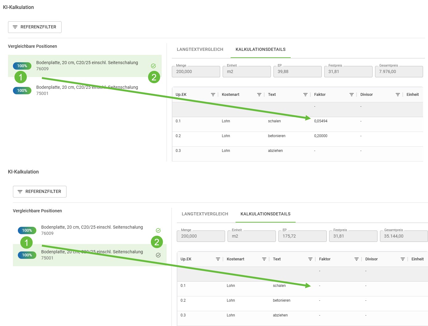 AVR_Arbeitskalkulation_KI-Kalkulation_Auswahl der passenden Position_1