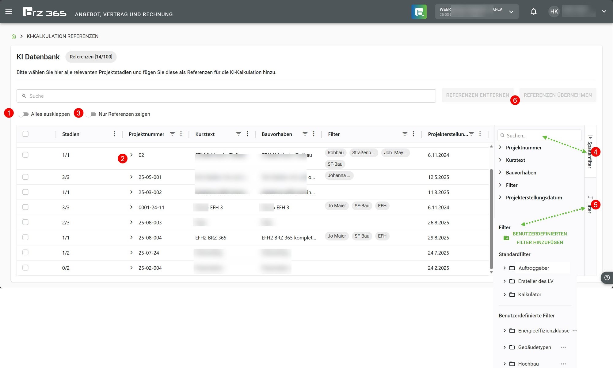 AVR_Stammdaten_KI-Kalkulation_Referenzen_Benutzeroberfläche