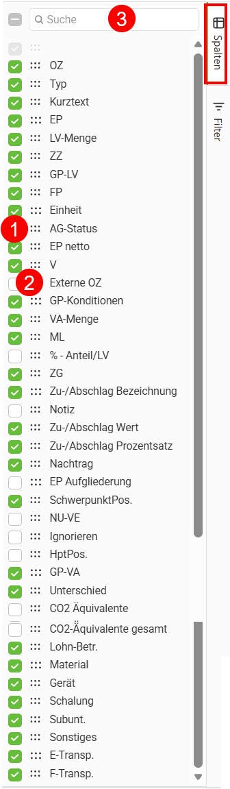 AVR_LV-erstellen_Oberfläche_Spalten AVR_LV-erstellen_Oberfläche_Spalten