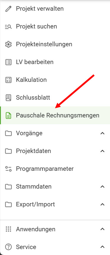 AVR_Pauschale-Rechnungsmenge_Menüauswahl AVR_Pauschale-Rechnungsmenge_Menüauswahl
