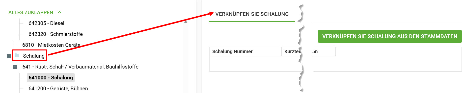 AVR_Programmparameter_Kostenartenzuordnung_feste_Stammdatenverknüpfung_Schalung AVR_Programmparameter_Kostenartenzuordnung_feste_Stammdatenverknüpfung_Schalung