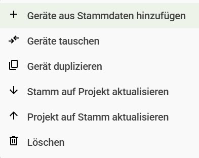 AVR_Projektdaten_Projektgeräte_Kontextmenü_1