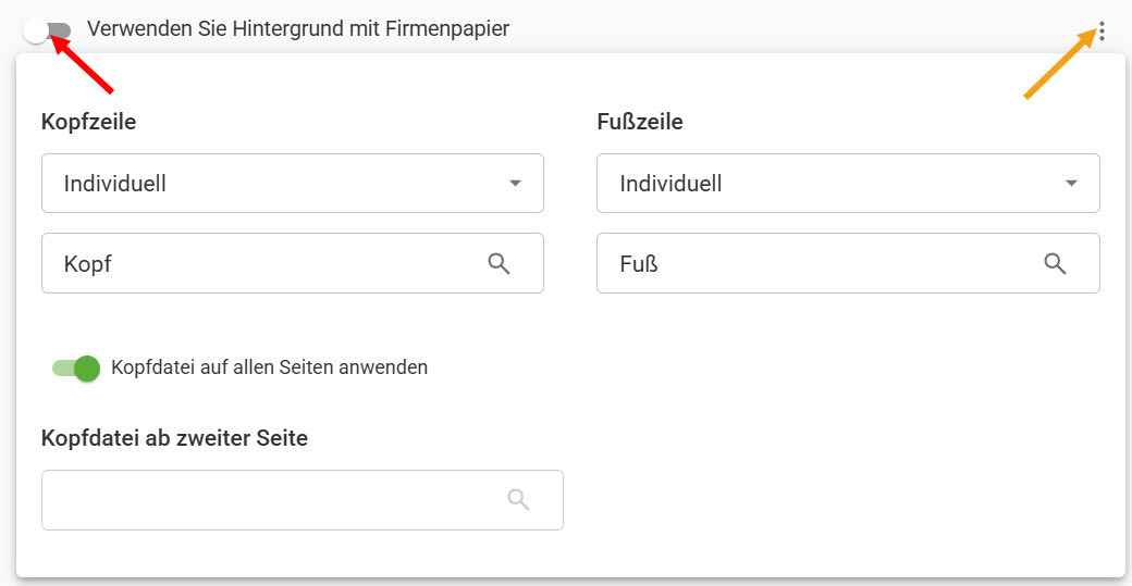 AVR_Vorgänge_Angebot erstellen-Register Kopf-Fuss-Datei-Firmenpapier