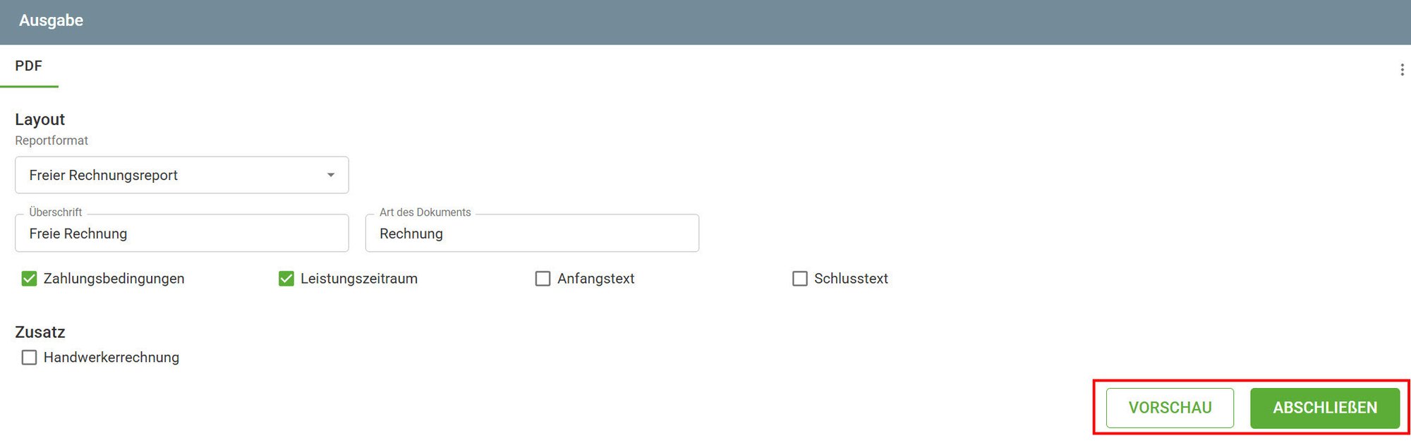 AVR_Vorgänge_Freie Rechnung erstellen-Ausgabe-PDF-Vorschau-Abschließen AVR_Vorgänge_Freie Rechnung erstellen-Ausgabe-PDF-Vorschau-Abschließen