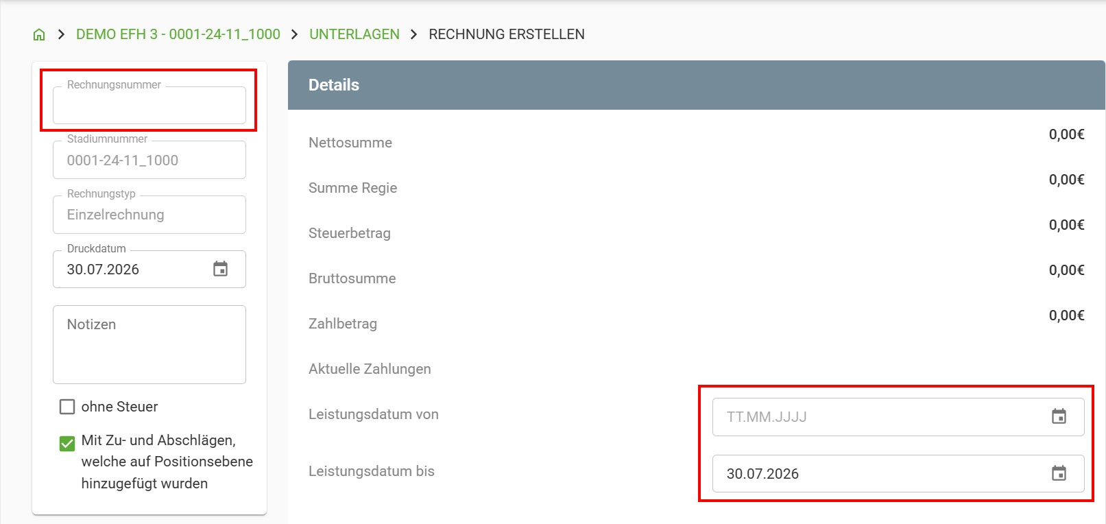 AVR_Vorgänge_Rechnung erstellen-Einzelrechnung_Registerkarte-Allgemein AVR_Vorgänge_Rechnung erstellen-Einzelrechnung_Registerkarte-Allgemein