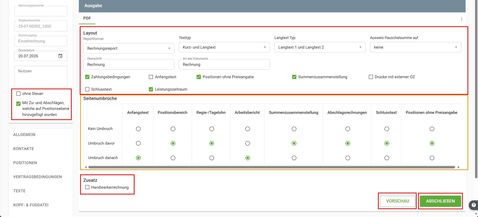 AVR_Vorgänge_Rechnung erstellen-Register Ausgabe PDF AVR_Vorgänge_Rechnung erstellen-Register Ausgabe PDF