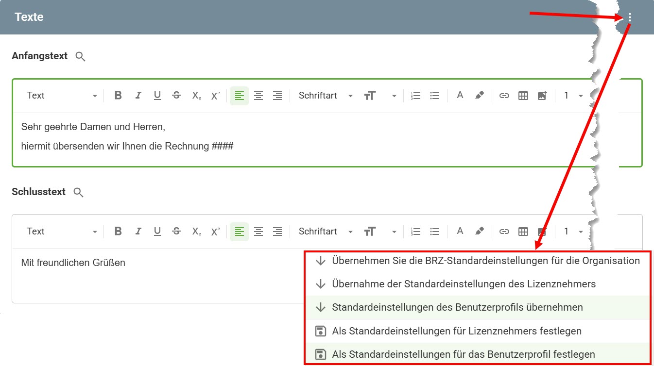 AVR_Vorgänge_Rechnung erstellen-Register Texte AVR_Vorgänge_Rechnung erstellen-Register Texte