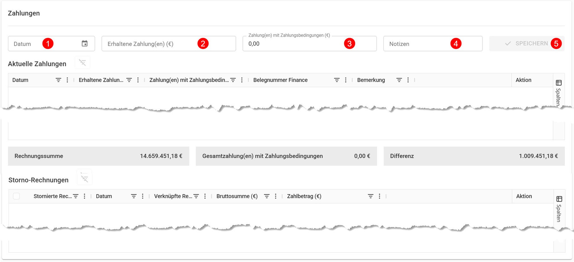 AVR_Vorgänge_Rechnung erstellen-Register Zahlungen_1