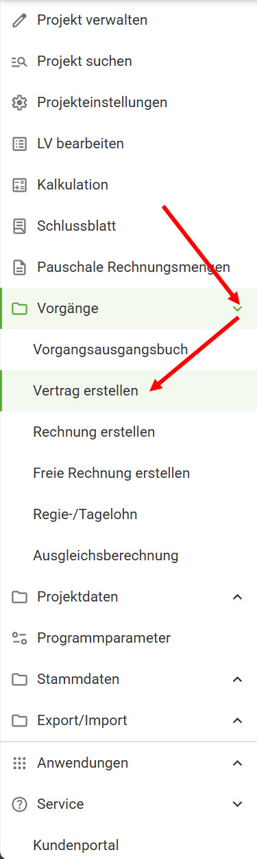 AVR_Vorgänge_Vertrag erstellen_Start AVR_Vorgänge_Vertrag erstellen_Start