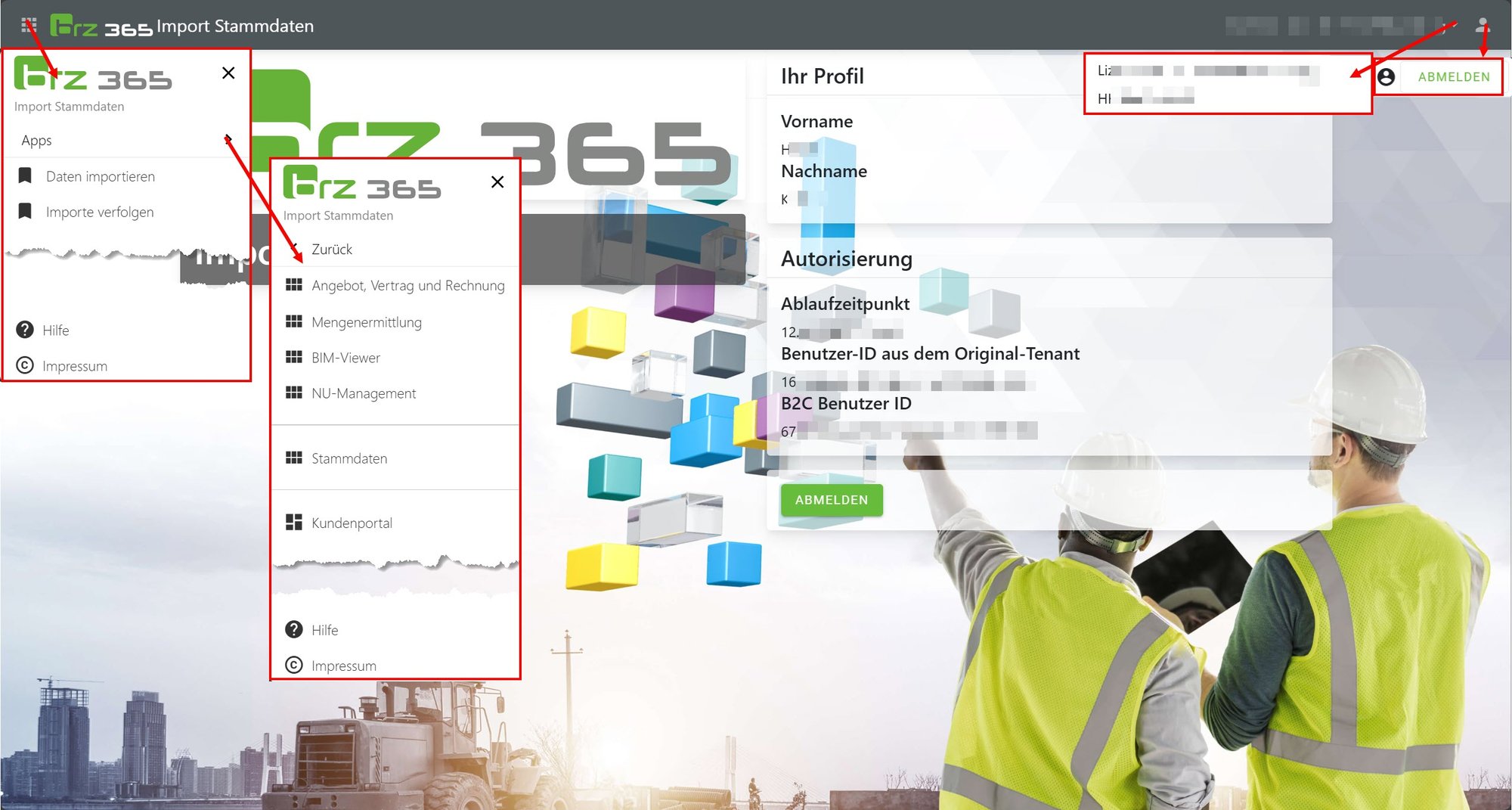 Import Stammdaten_App-Bar Import Stammdaten_App-Bar