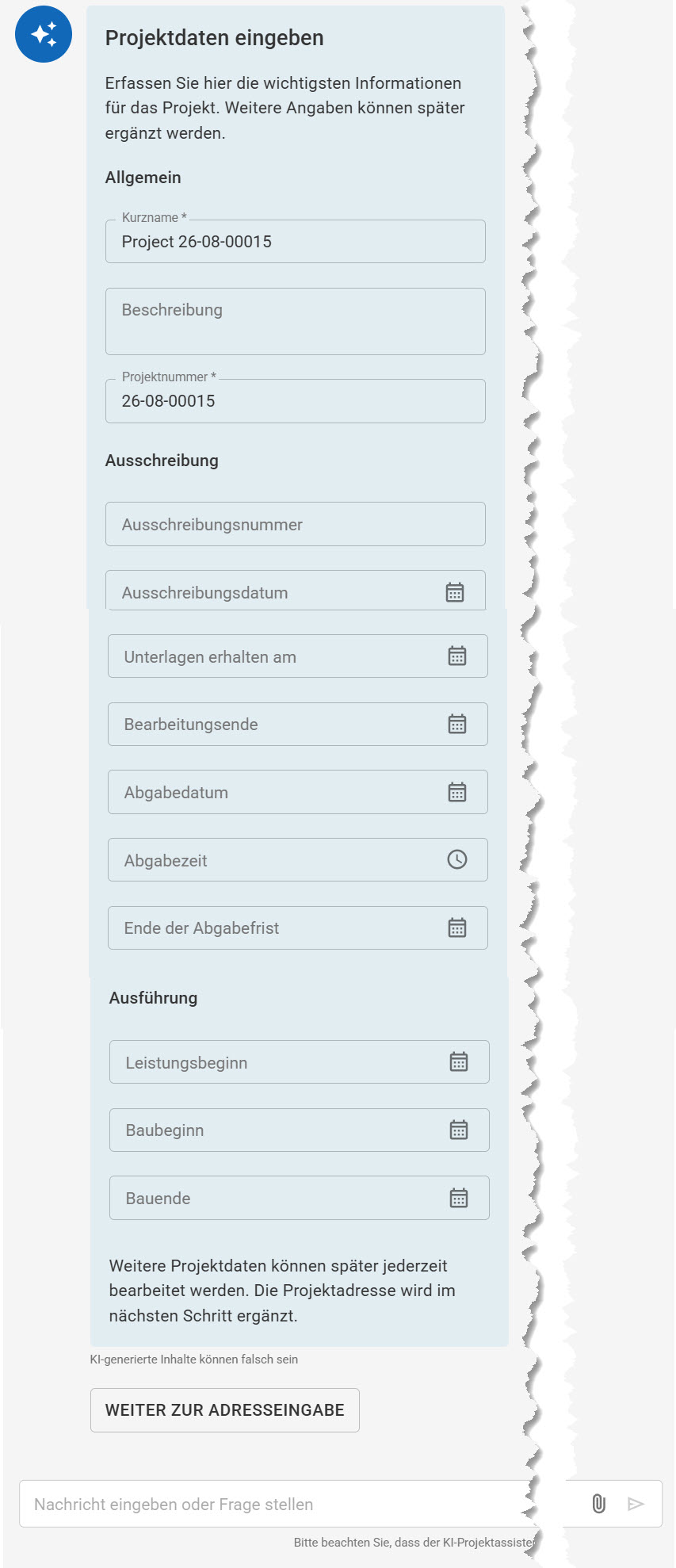 AVR_KI-Projektassistent_Projekt anlegen_ohne-Daten_2