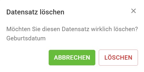Freie Felder-Datensatz löschen
