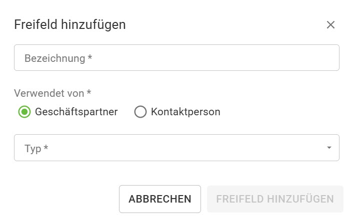 Freie Felder-hinzufügen