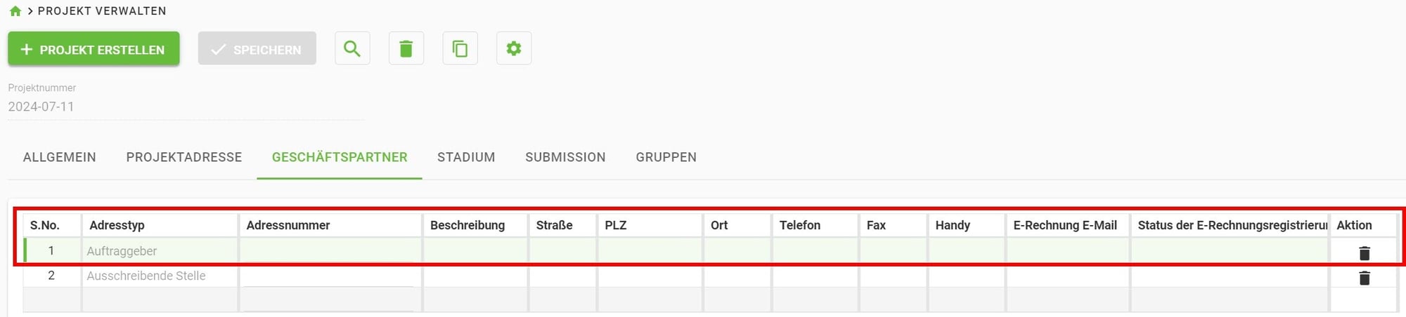 AVR_E-Rechnung_Stammdaten_Geschäftspartner_als AG in AVR eintragen