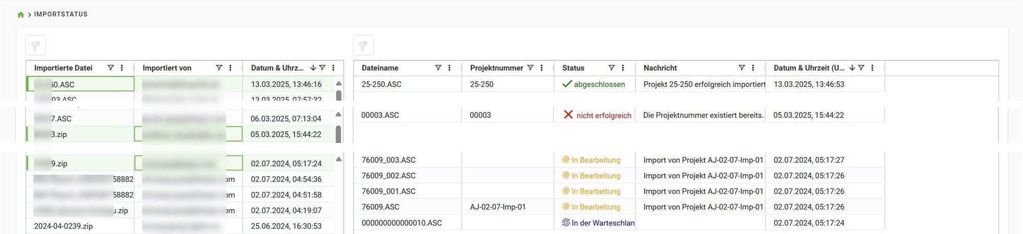 AVR_Export-Import_Import-Importstatus_1