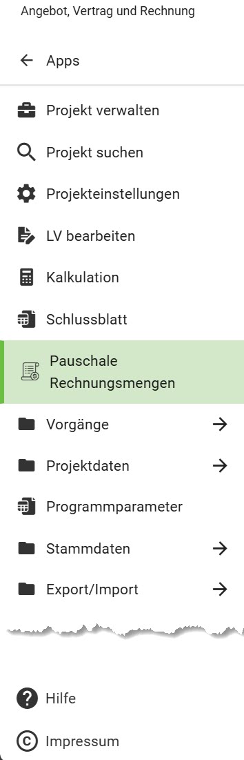 AVR_Pauschale-Rechnungsmenge_Menüauswahl