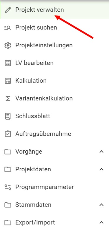 AVR_Projekt erstellen verwalten_Menüauswahl_1