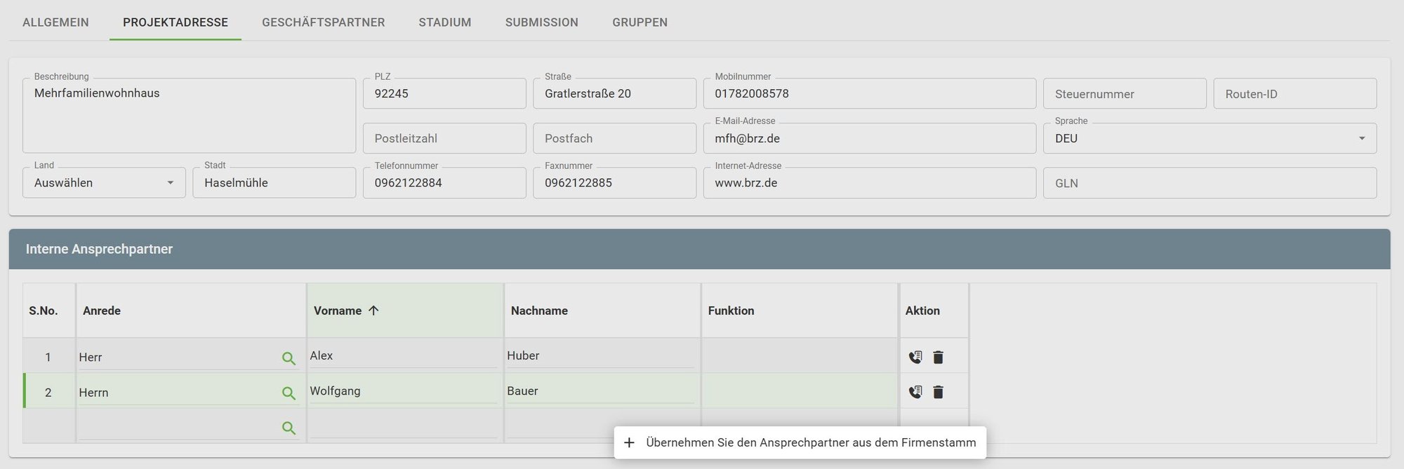 AVR_Projekt erstellen verwalten_Projektadresse