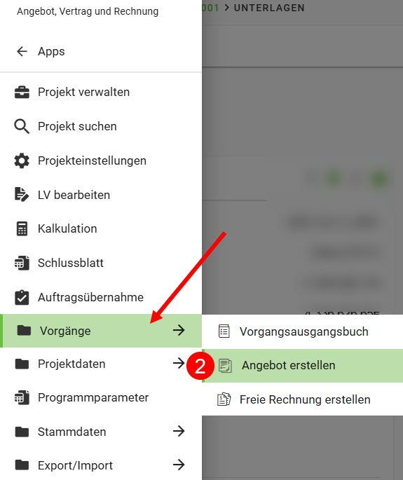 AVR_Vorgänge_Angebot erststellen-Start