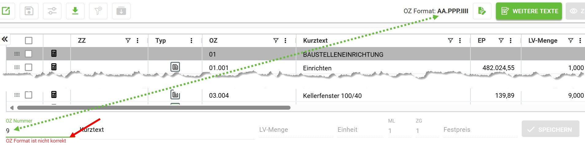 AVR_LV-erstellen_Manuelle LV-Positionseingabe_2