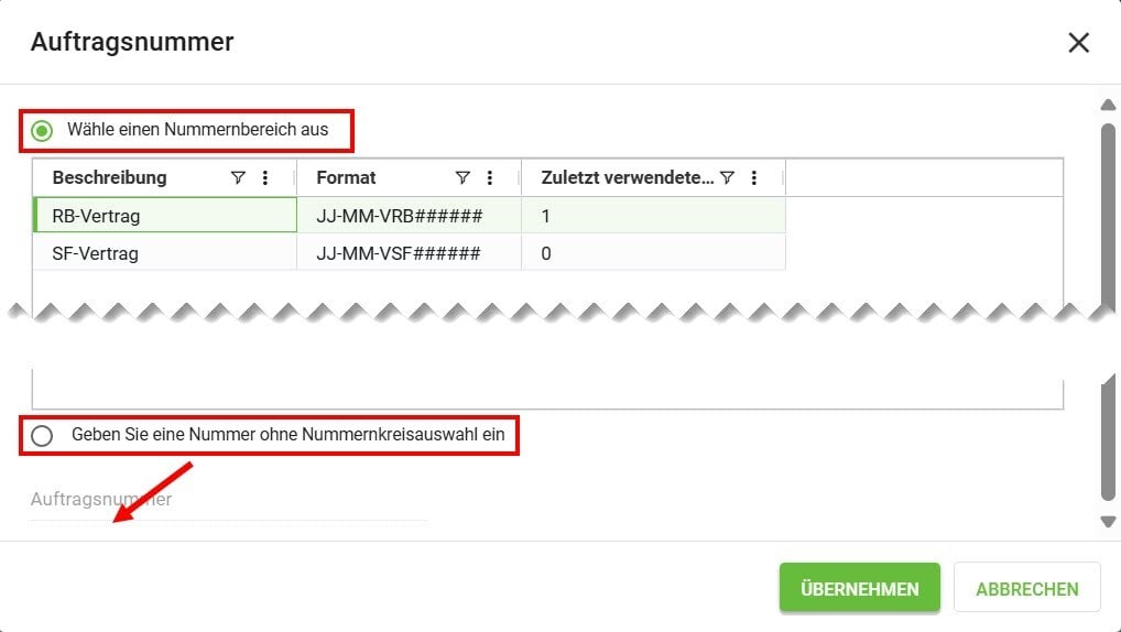 AVR_Vorgänge_Auftrag erstellen-Auftragsnummer AVR_Vorgänge_Auftrag erstellen-Auftragsnummer