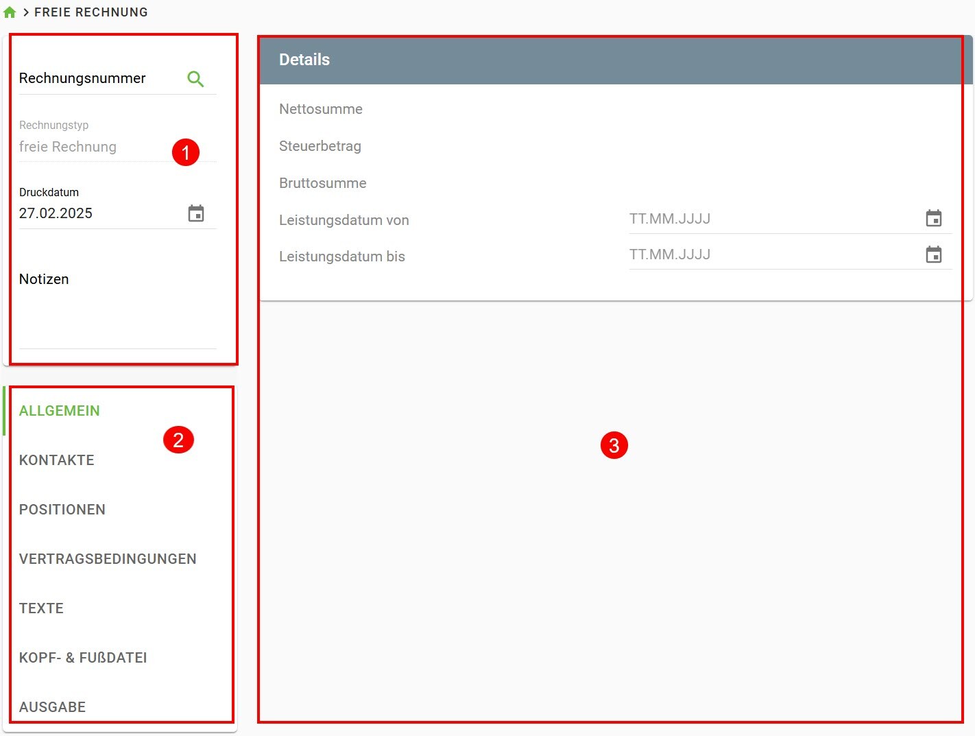 AVR_Vorgänge_Freie Rechnung erstellen-Oberfläche AVR_Vorgänge_Freie Rechnung erstellen-Oberfläche