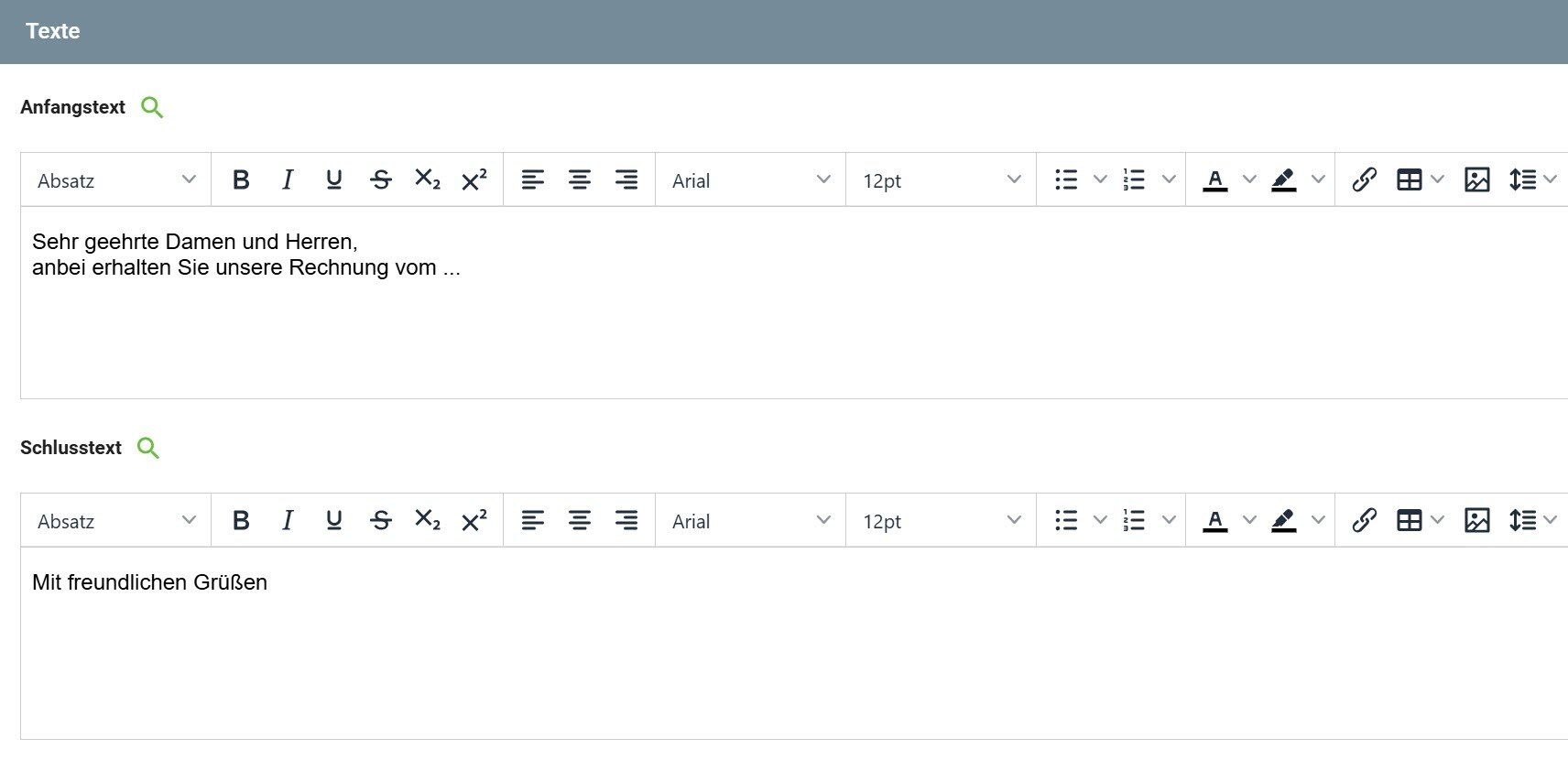 AVR_Vorgänge_Rechnung erstellen-Register Texte AVR_Vorgänge_Rechnung erstellen-Register Texte