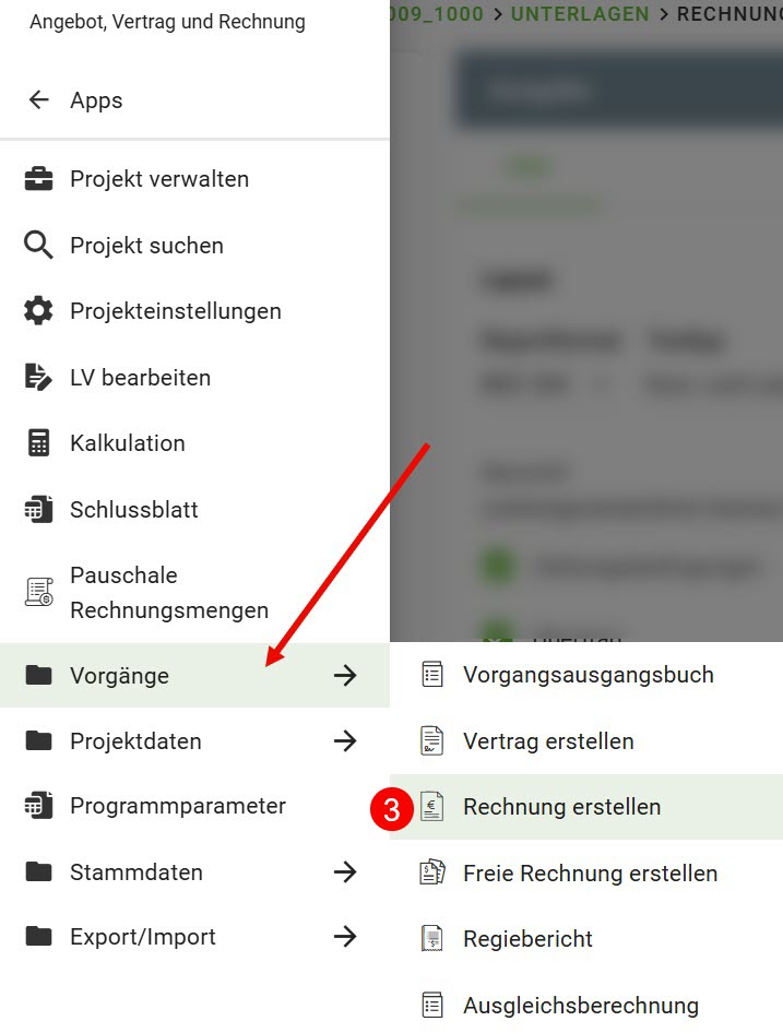 AVR_Vorgänge_Rechnung erstellen_Start AVR_Vorgänge_Rechnung erstellen_Start