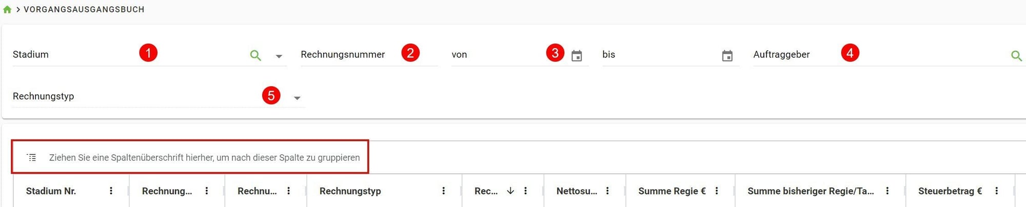 AVR_Vorgänge_Vorgangsausgangsbuch_Oberfläche_Gruppierung AVR_Vorgänge_Vorgangsausgangsbuch_Oberfläche_Gruppierung