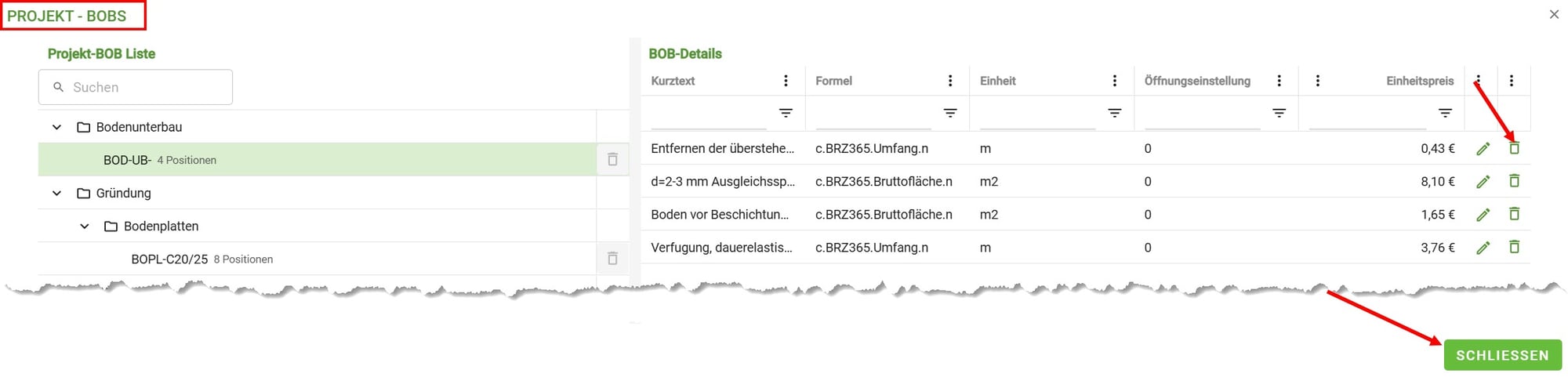 BIM_Pro_LV mittels BOBs generieren_Projekt-BOBs-bearbeiten