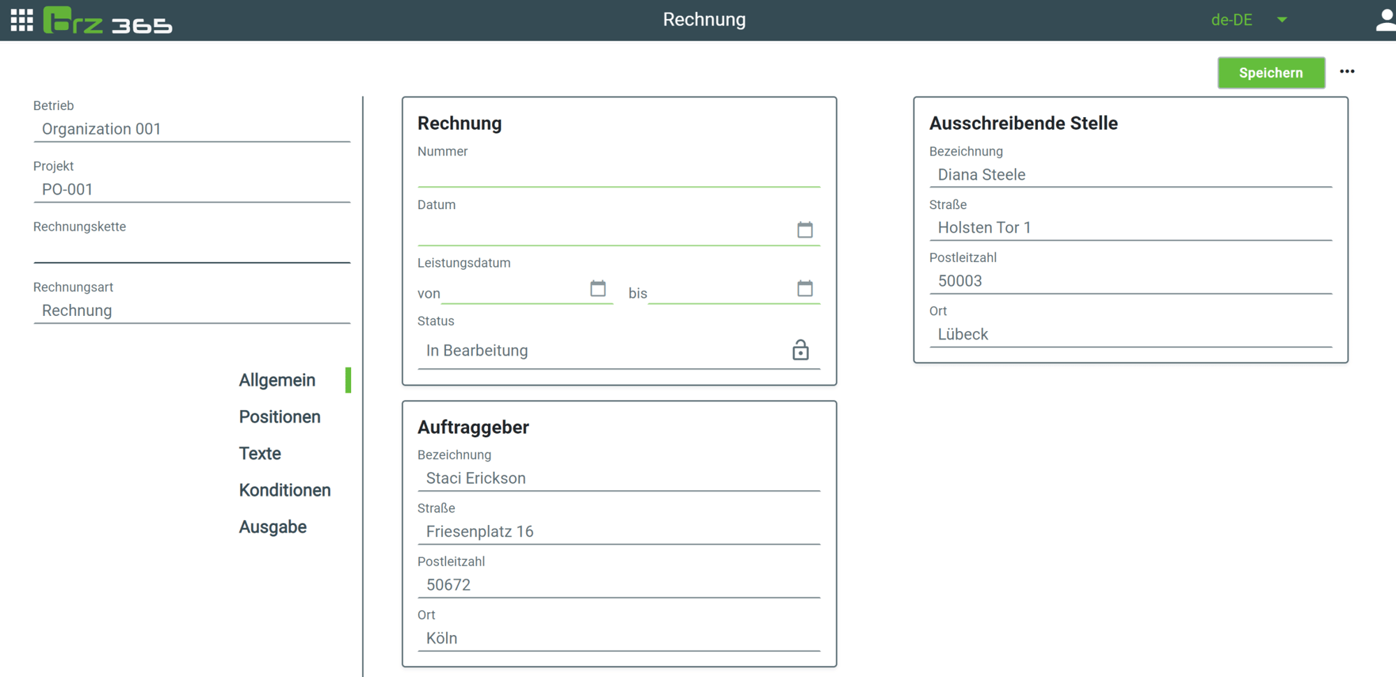 Fakturierung Rechnung erstellen 3