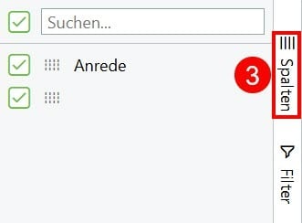 Anreden-Spalten Anreden-Spalten