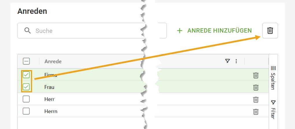 Anreden-löschen Anreden-löschen
