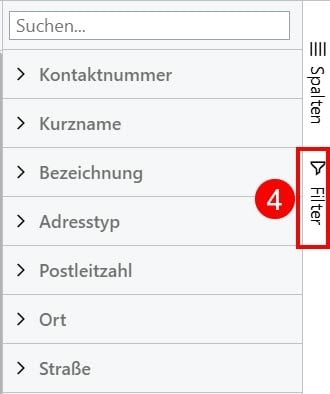 Geschäftspartner-Filter Geschäftspartner-Filter