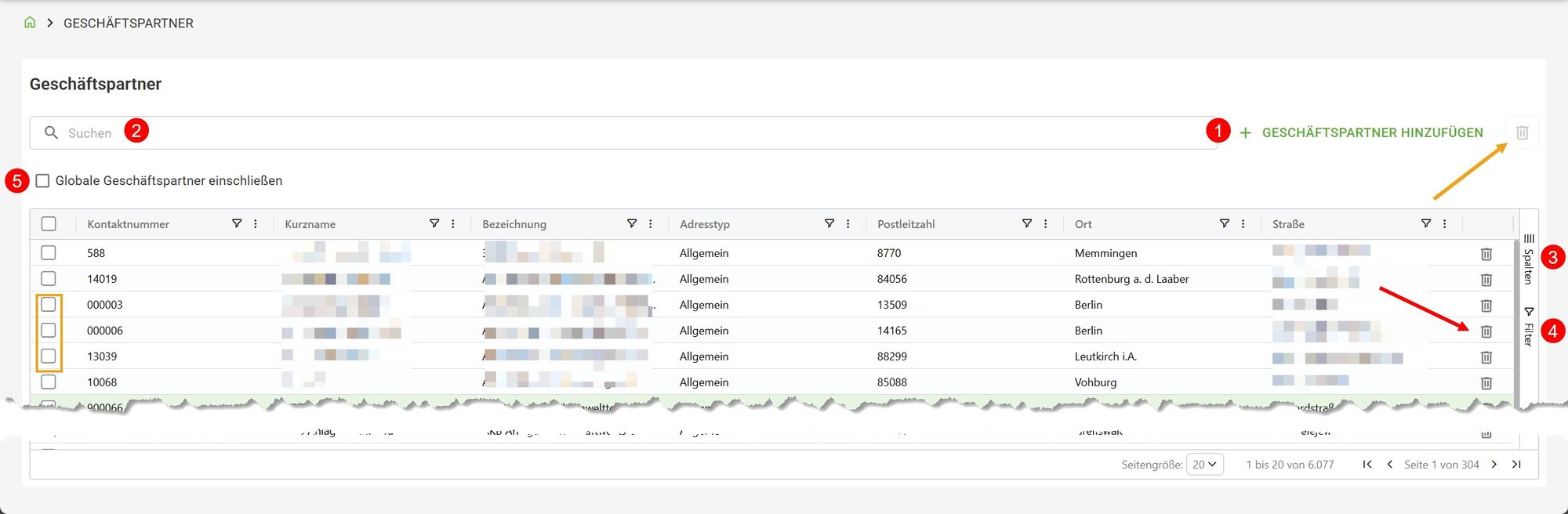 Geschäftspartner-Oberfläche Geschäftspartner-Oberfläche