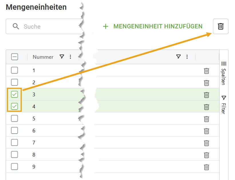 Mengeneinheiten-löschen Mengeneinheiten-löschen