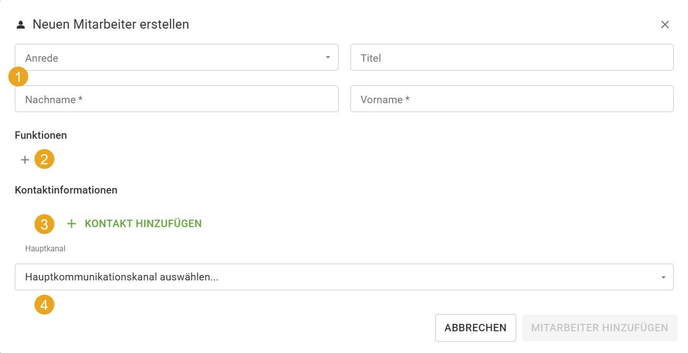 Organisationen-Mitarbeiter neu Organisationen-Mitarbeiter neu