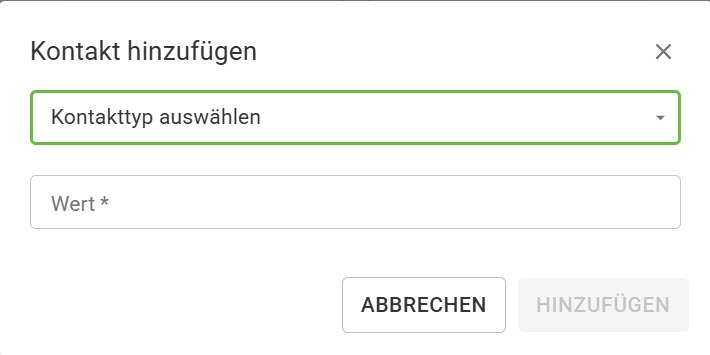 Organisationen-Mitarbeiter-Kontakttyp und Nummer Organisationen-Mitarbeiter-Kontakttyp und Nummer