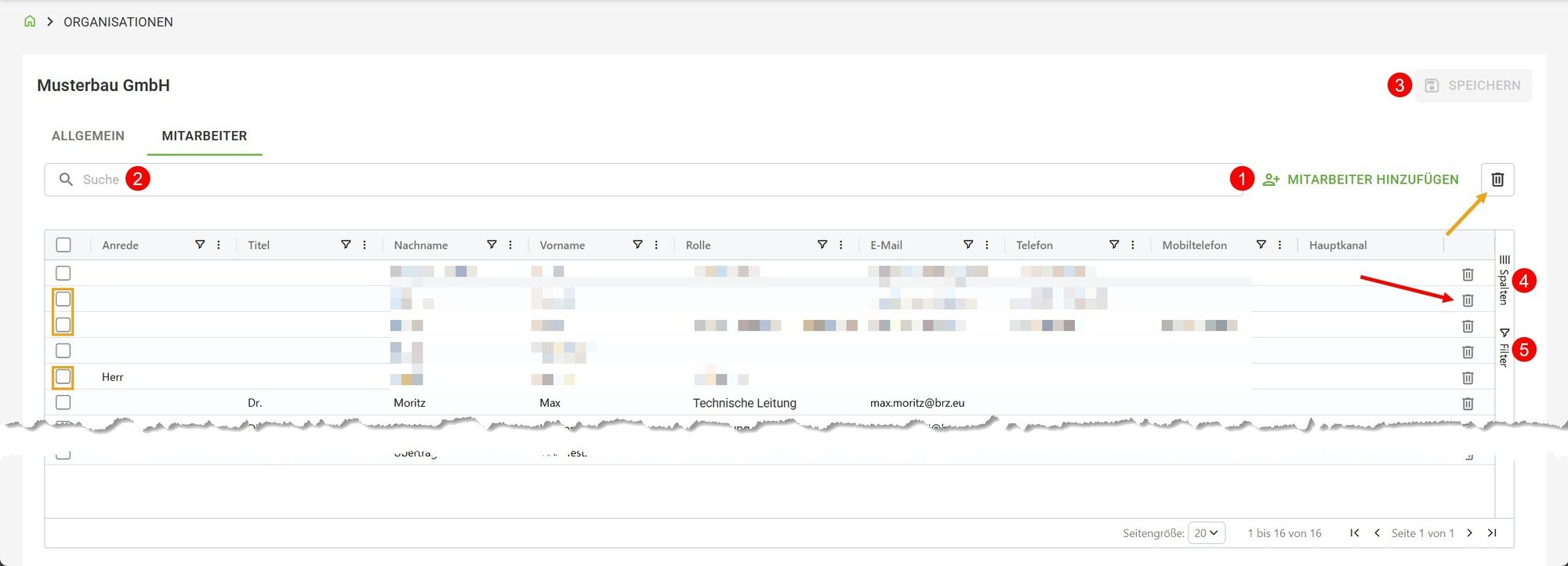 Organisationen-Mitarbeiter Organisationen-Mitarbeiter