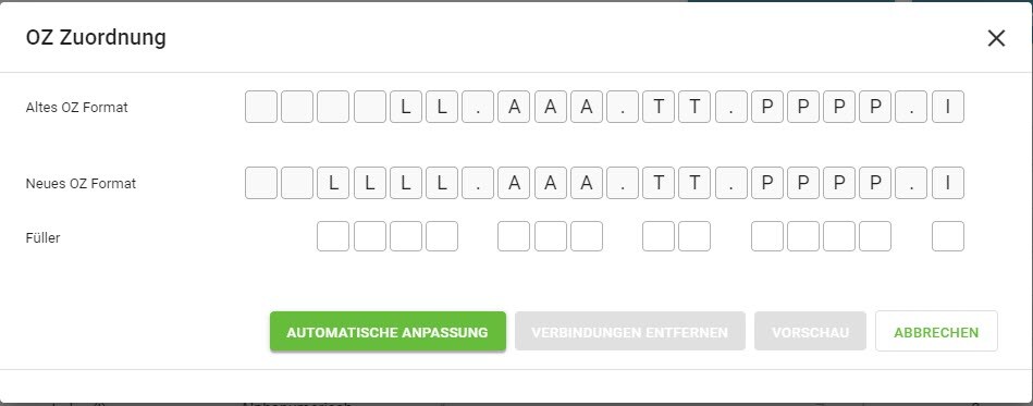 AVR_LV-erstellen_OZ-Definition ändern_OZ-Zuordnung_Automatische Anpassung