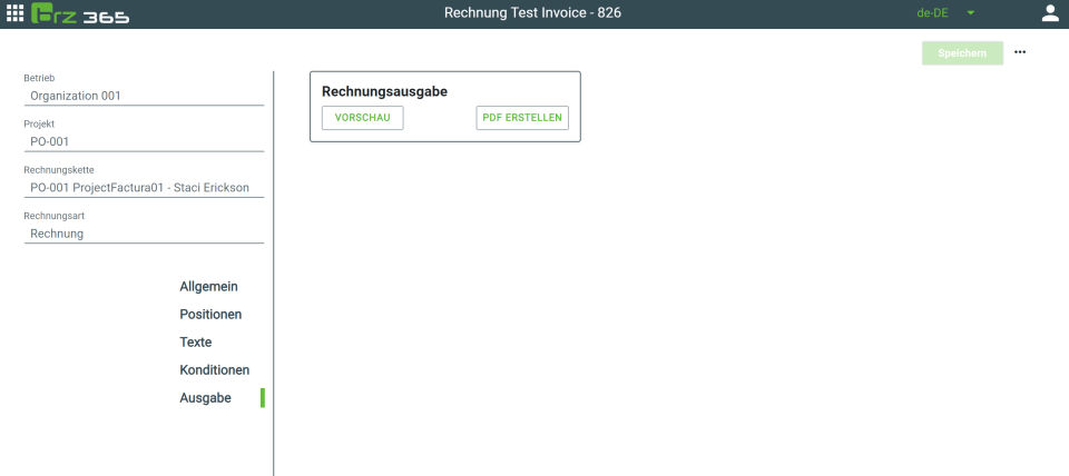 Fakturierung Rechnungsausgabe 1